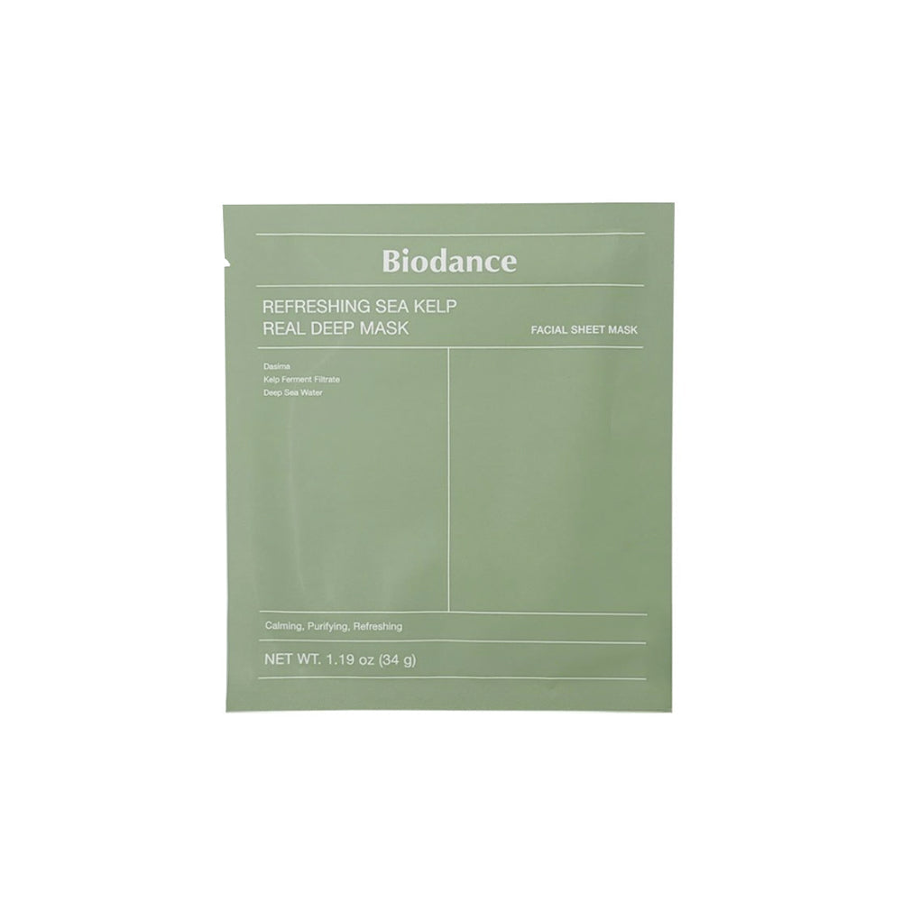 BIODANCE Refreshing Sea Kelp Real Deep Mask - veido kaukė su jūros dumblių ekstraktu