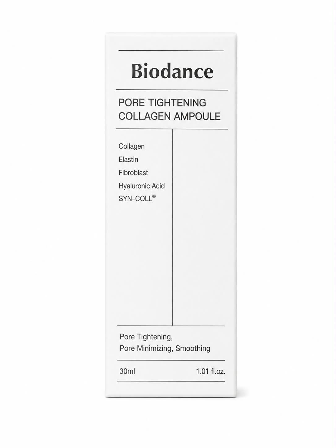Poras sutraukianti kolageno ampulė | Biodance | 30ml