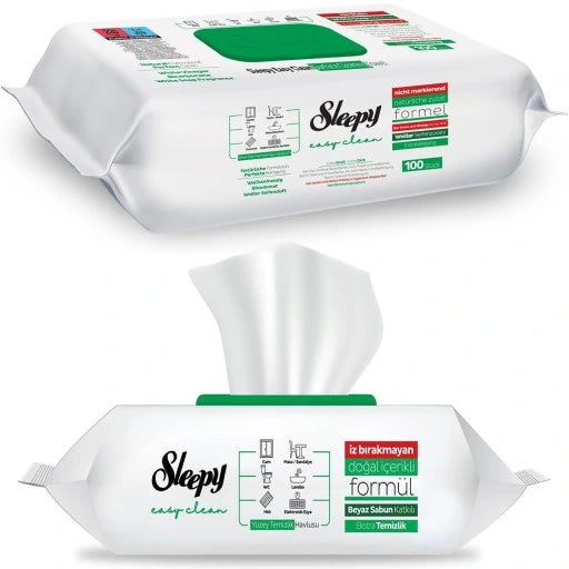 Drėgnos servetėlės Sleepy White Soap (žalias dangtelis), 100vnt