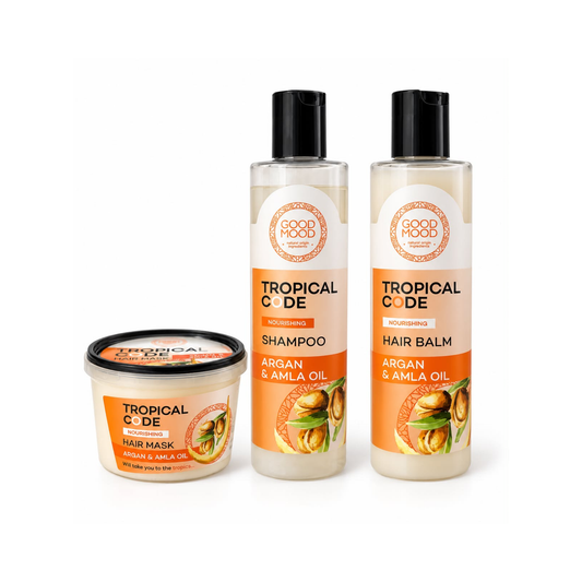 Maitinantis plaukų rinkinys Argan & Amla oil | GOOD MOOD |