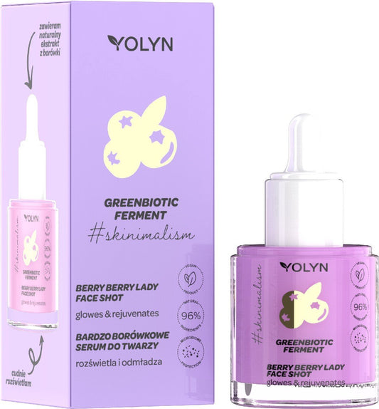 Veido serumas Yolyn Greenbiotic Ferment, 20 ml