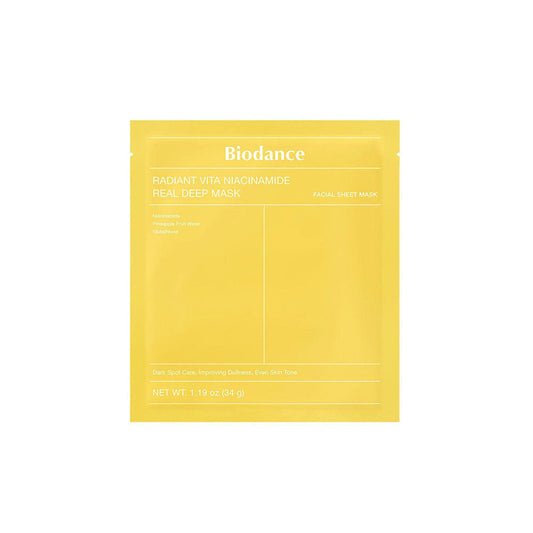 BIODANCE Radiant Vita Niacinamide Real Deep Mask - veido kaukė su niacinamidu