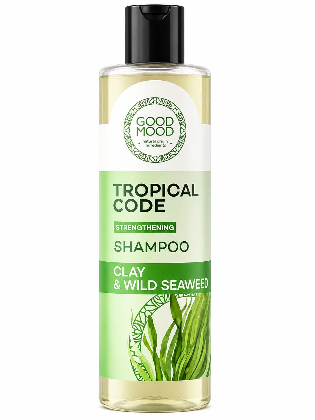 GOOD MOOD plaukų šampūnas stiprinamasis Clay & Wild seaweed, 280 ml